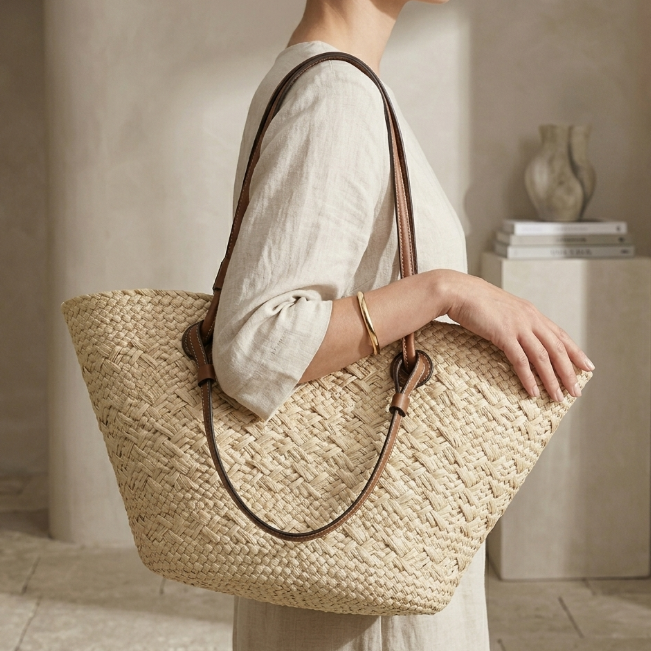 Handgefertigte Rattan-Korb-Sommertasche – Nachhaltige Taschen