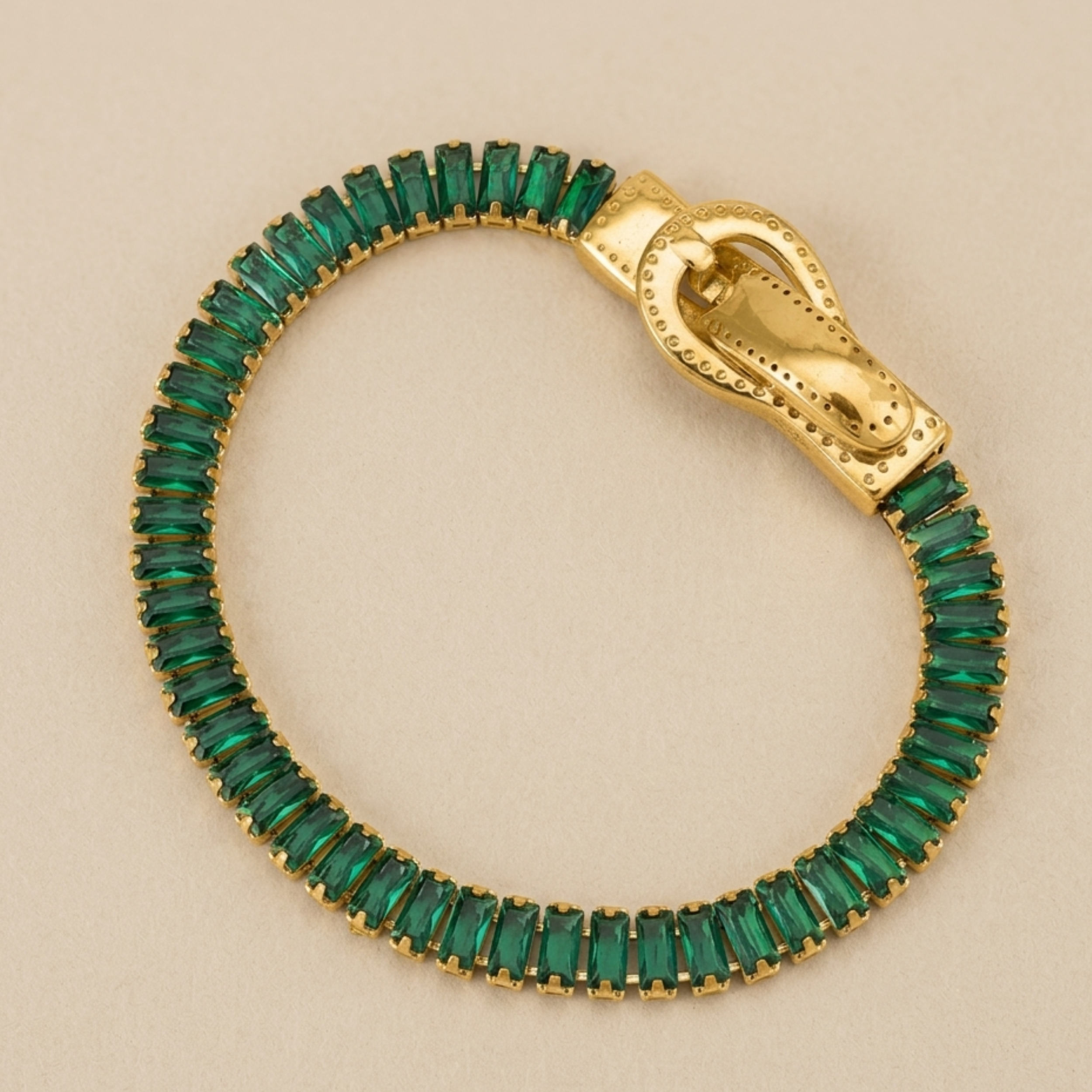 Zephyra Baguette Smaragd Armband