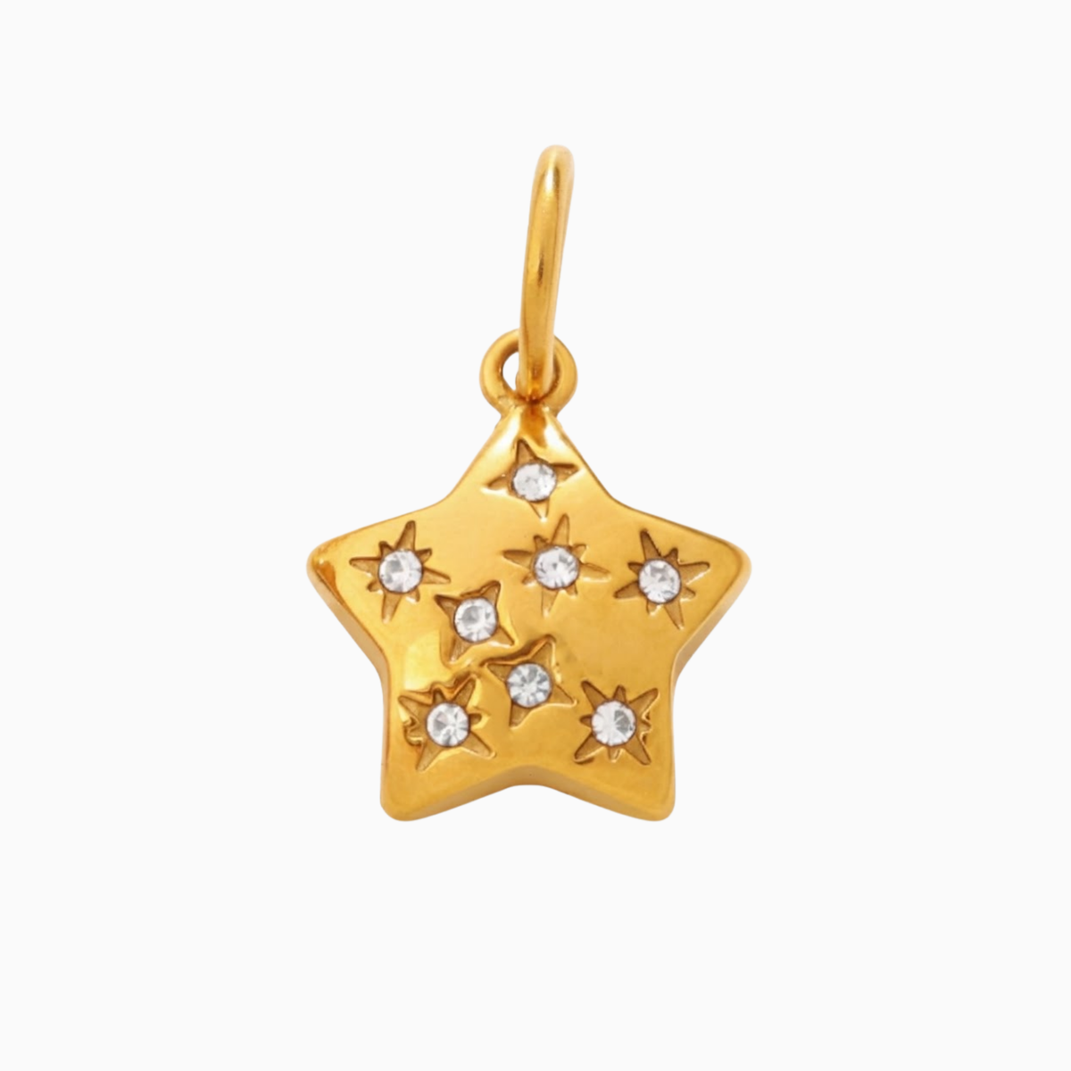 Charms - Goldener funkelnder Sternanhänger