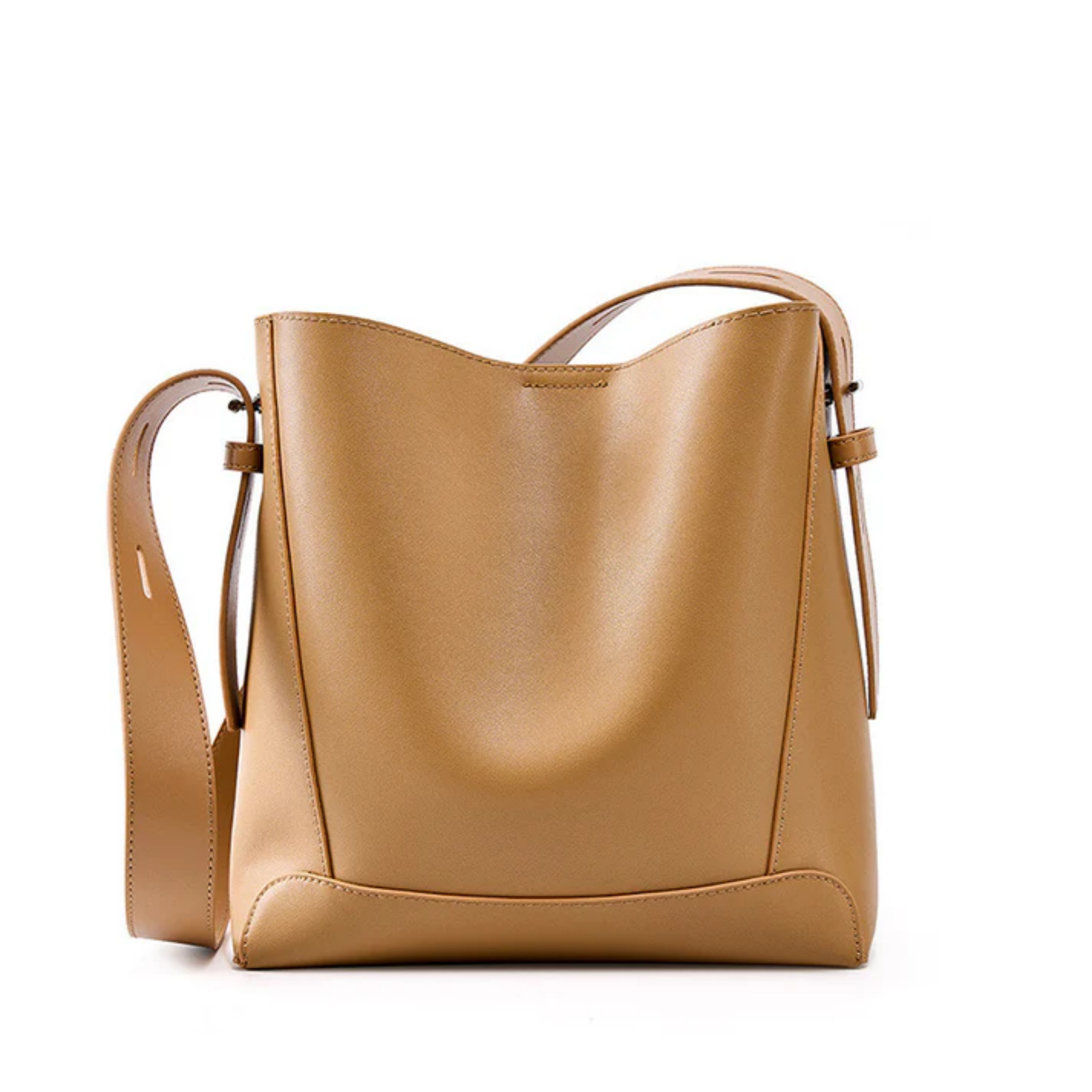 Ardena Echtleder Crossbody- und Schultertasche im Oversized Bucket-Design