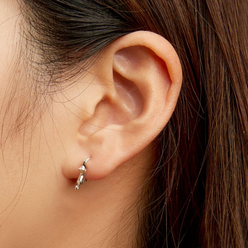 Whisker Charm 925 Sterling Silber Katzen Ohrstecker