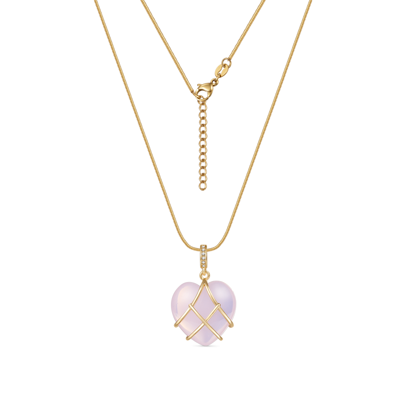 Enchanting Pink Heart Necklace