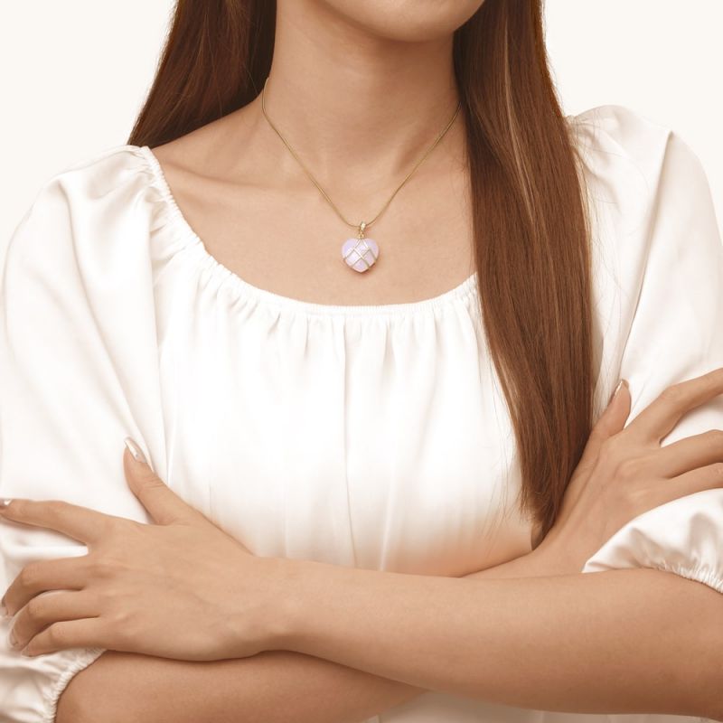 Enchanting Pink Heart Necklace