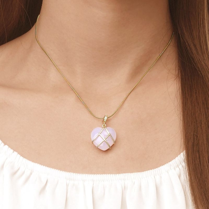 Enchanting Pink Heart Necklace