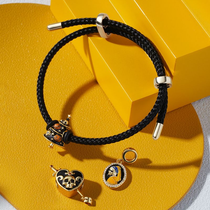 Mitternachts-Eleganz verstellbares Charm-Armband