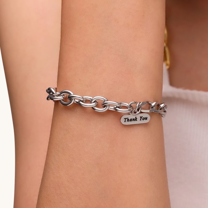 Zeitlose Einheit Gespleißte Gliederkette Armband