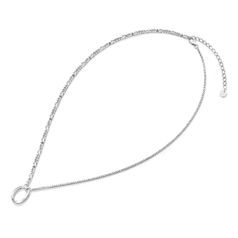 Ewige Eleganz Asymmetrische Oval-Link-Halskette