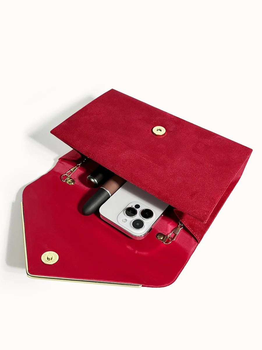 Noctura Wildleder Samt Umschlag Clutch