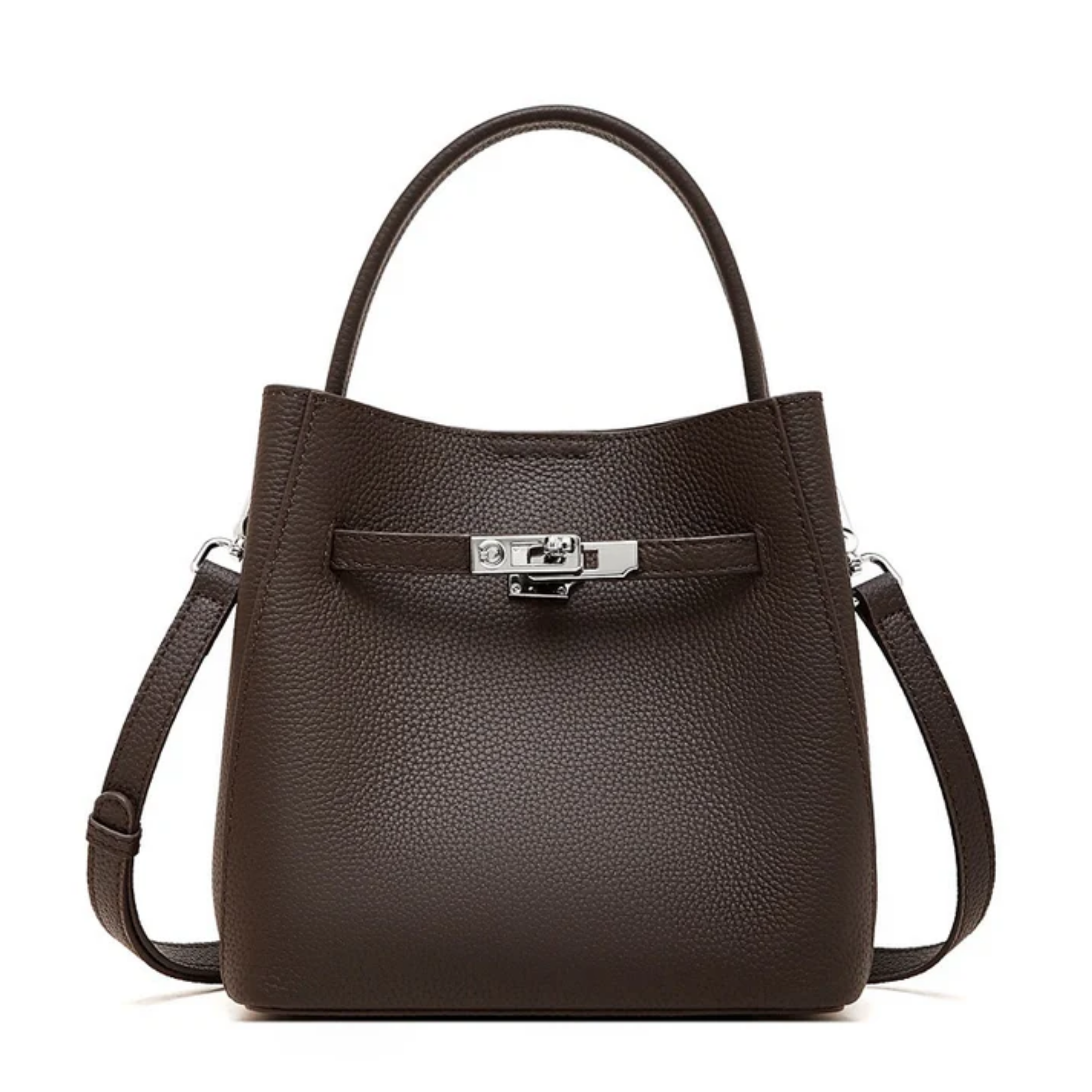 Louisse Echte Leder Korb-Beuteltasche