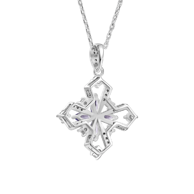 Enchanted Blossom Tanzanite Flower Necklace