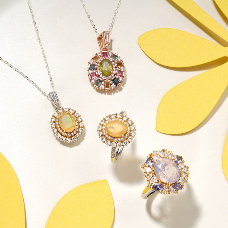 Eternal Sunshine Citrine Opal Pendant Necklace