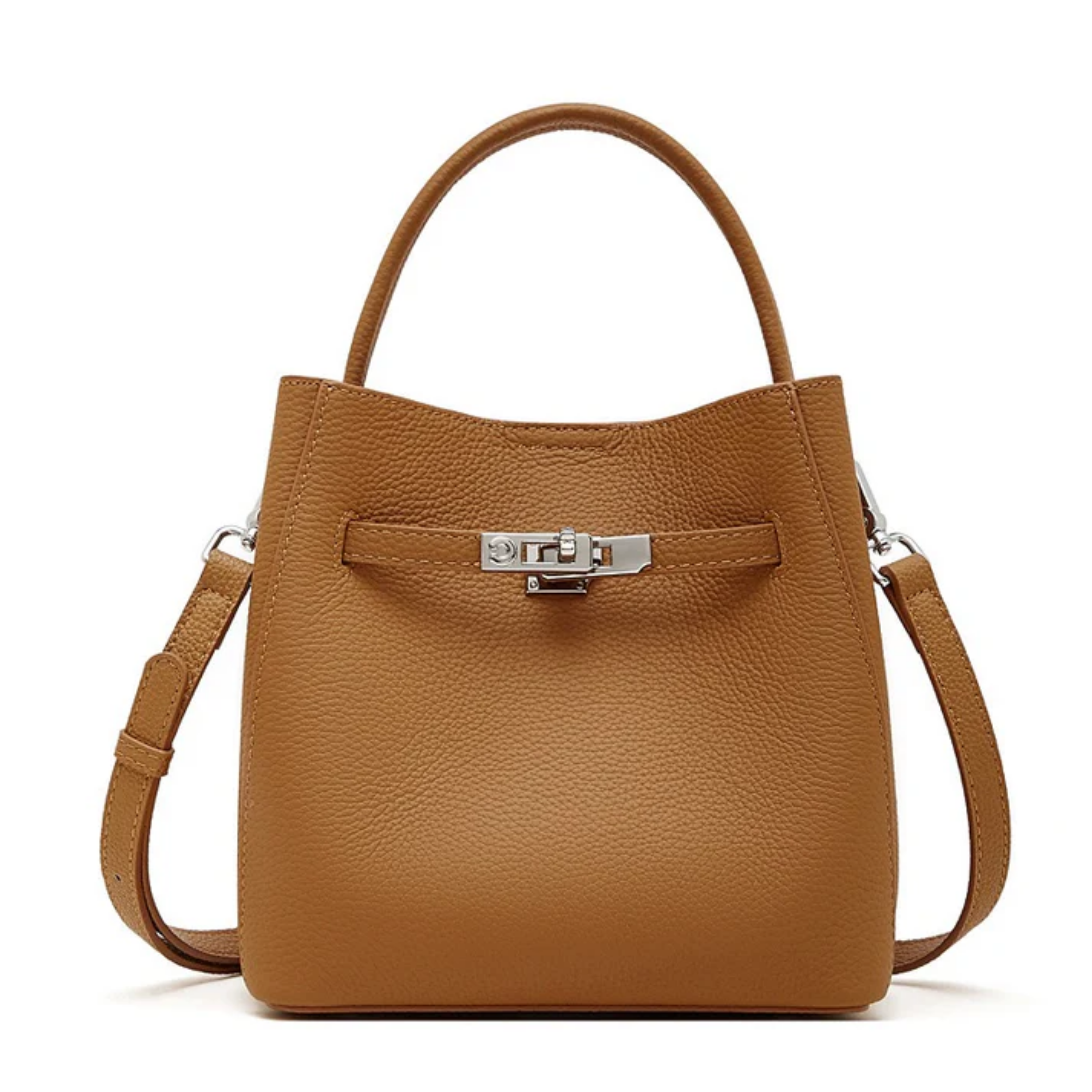 Louisse Echte Leder Korb-Beuteltasche