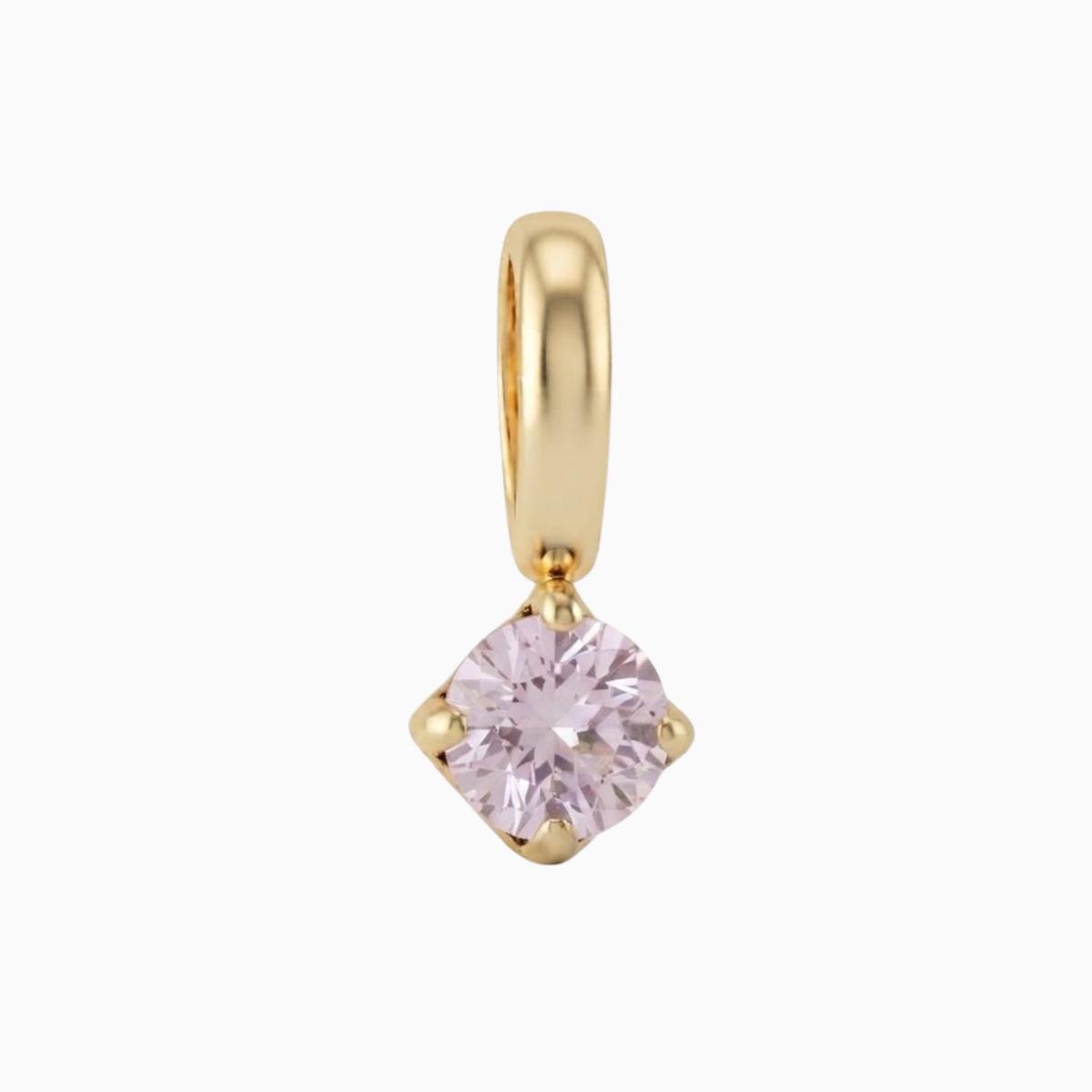 Charms - June Square Cut Birthstone Pendant