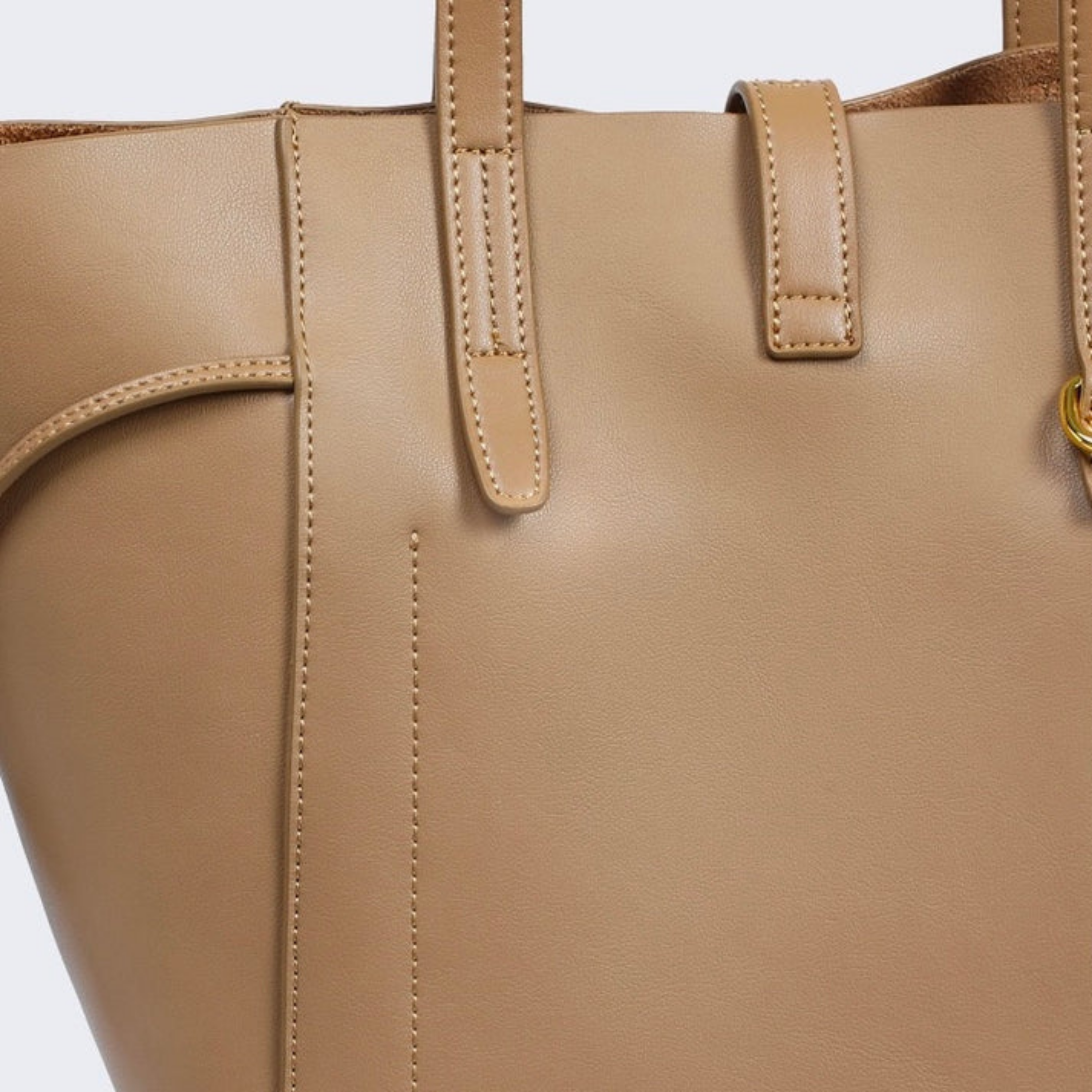 Alina Echtleder Vintage-Tasche mit Schnappverschluss