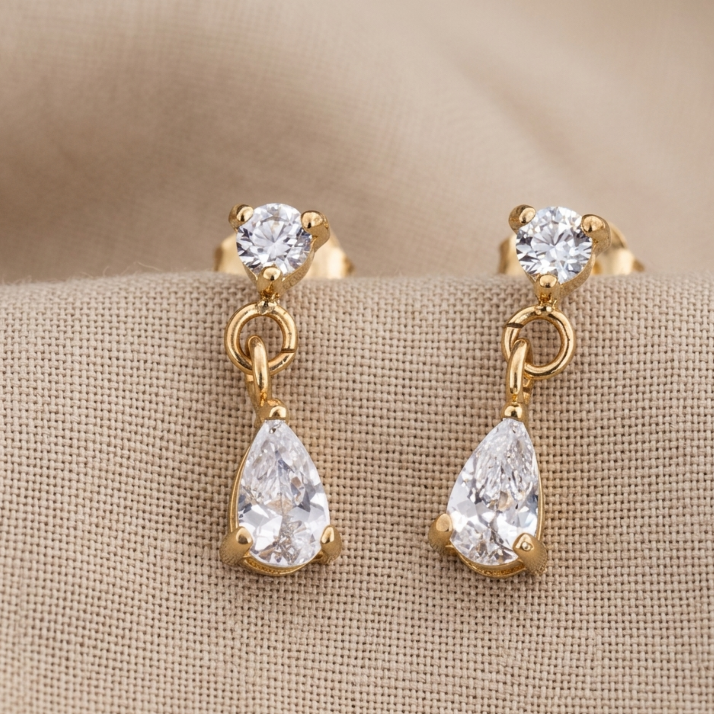 Aurielle Golden Dewdrop Earrings