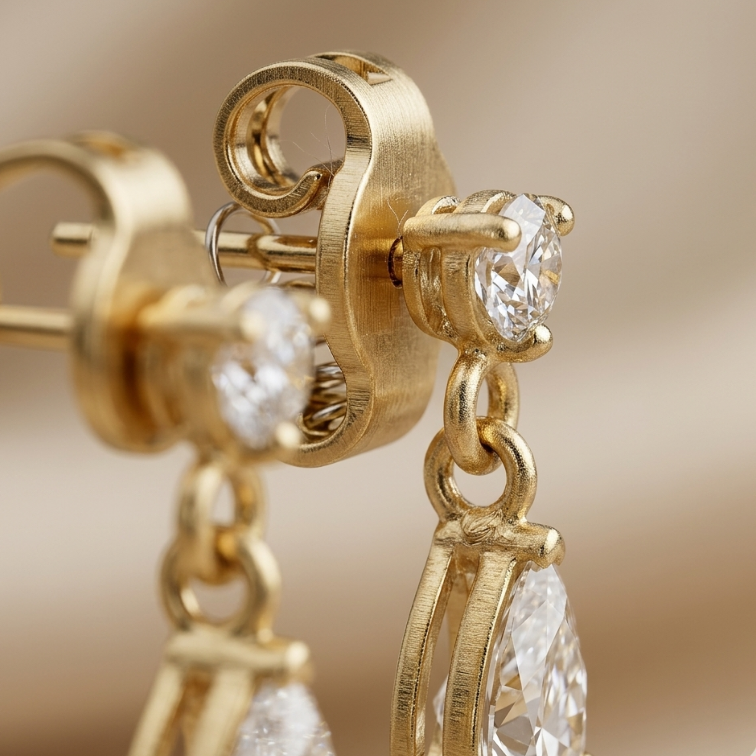 Aurielle Golden Dewdrop Earrings