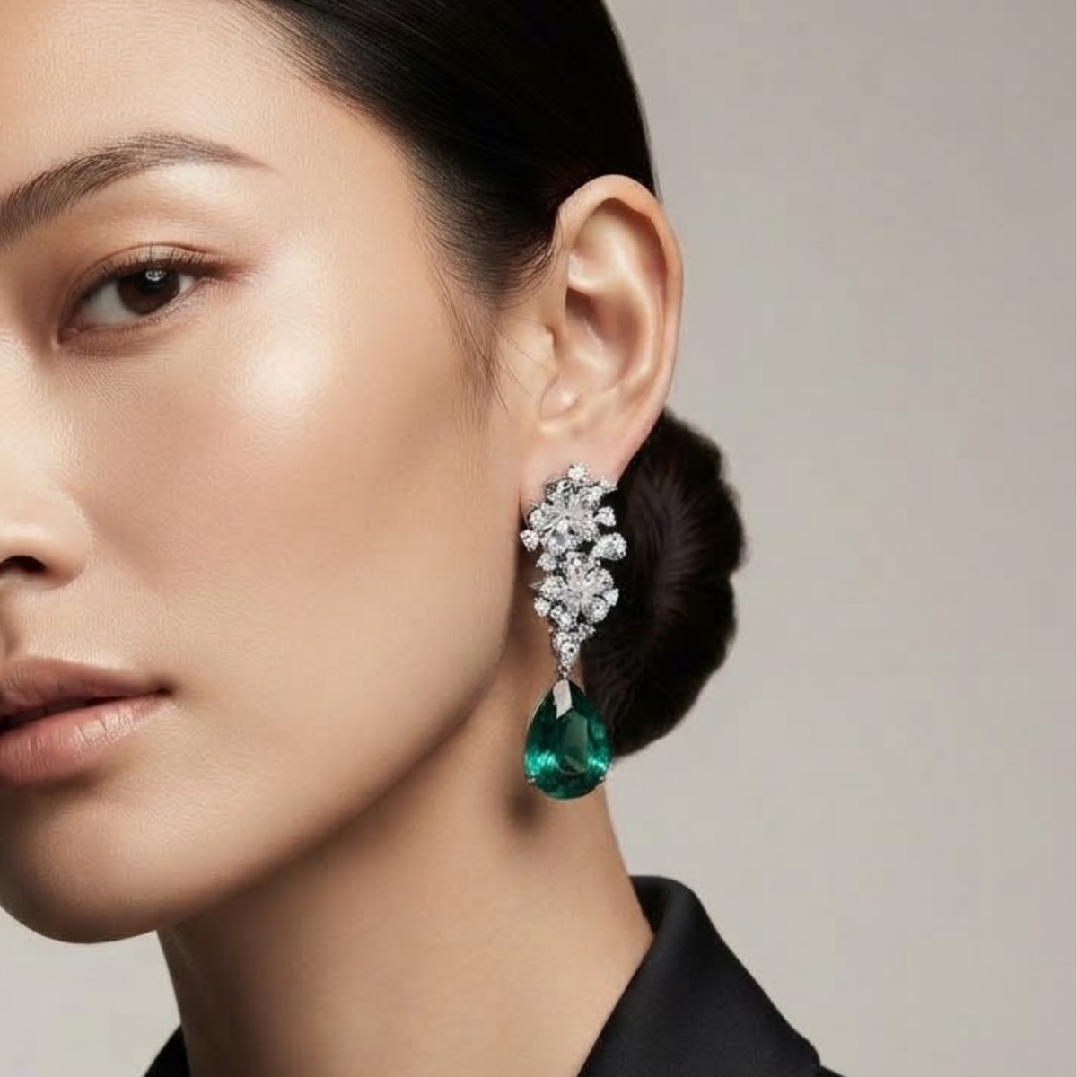 Ermiea Emerald Drop Earrings