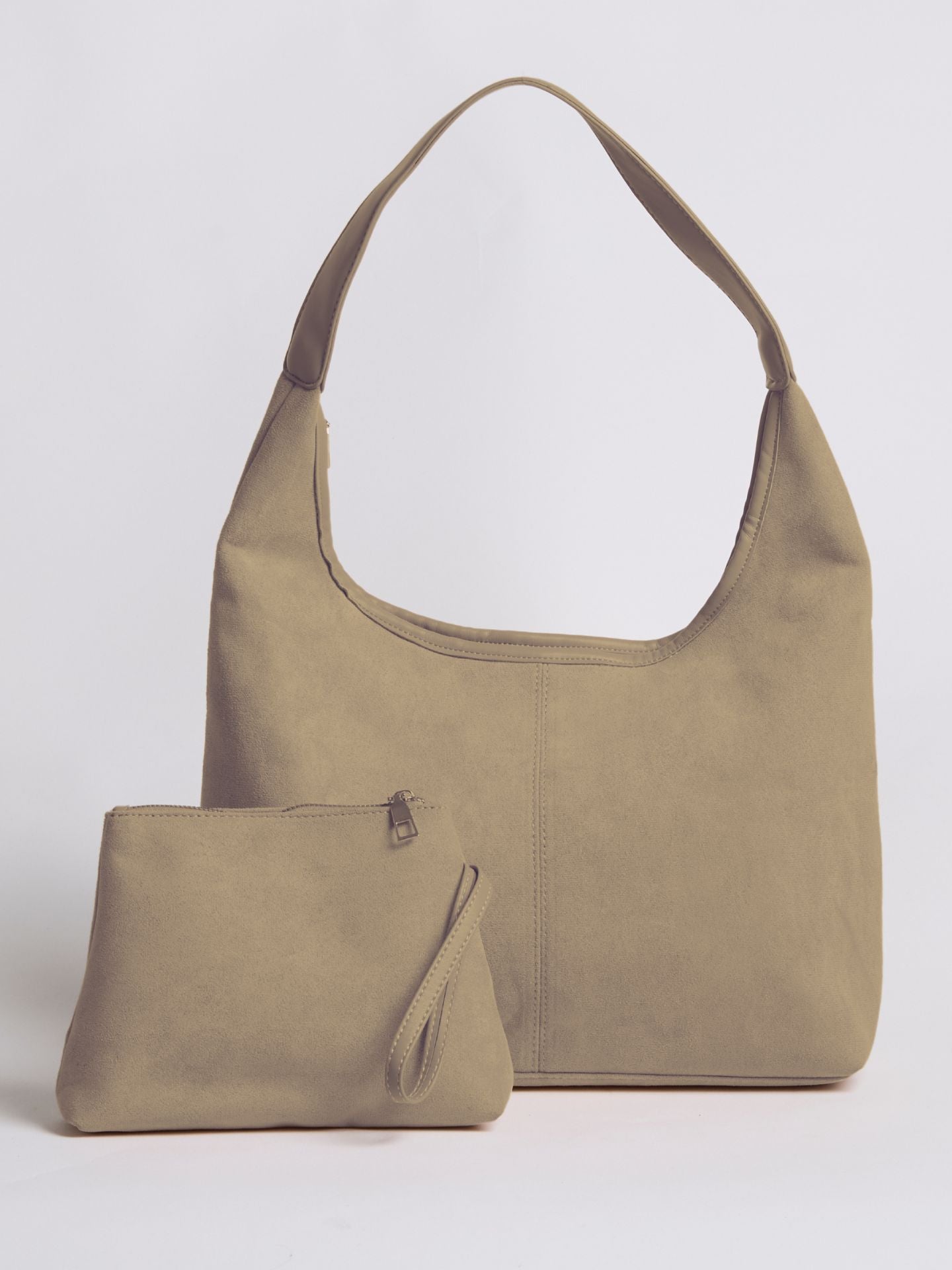 Elegante vegane Leder-Halbmond-Tasche