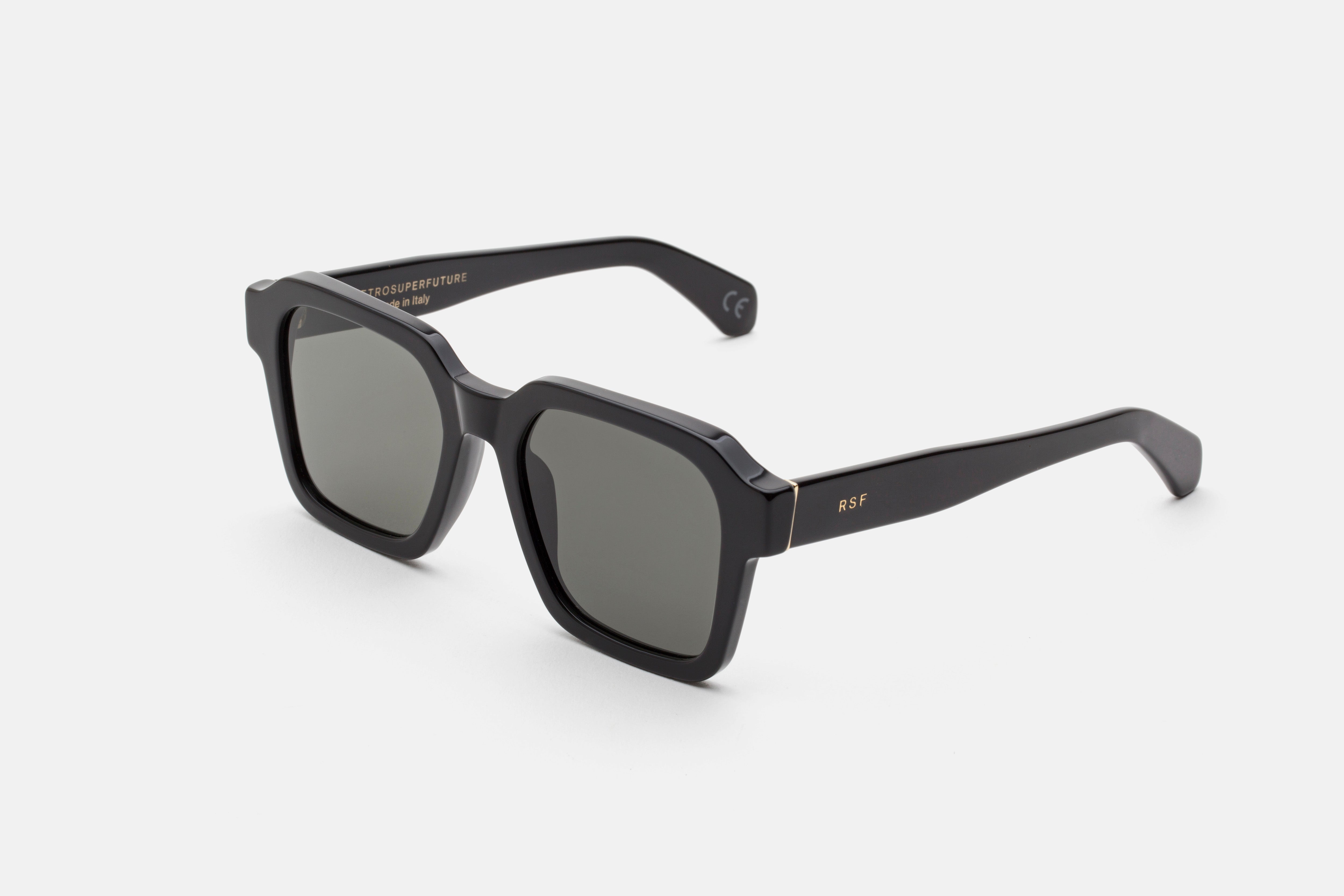 Vasto Schwarze Übergroße Quadratische Sonnenbrille