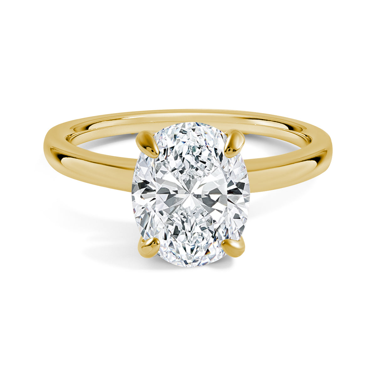Glänzender Moissanit Eleganzring