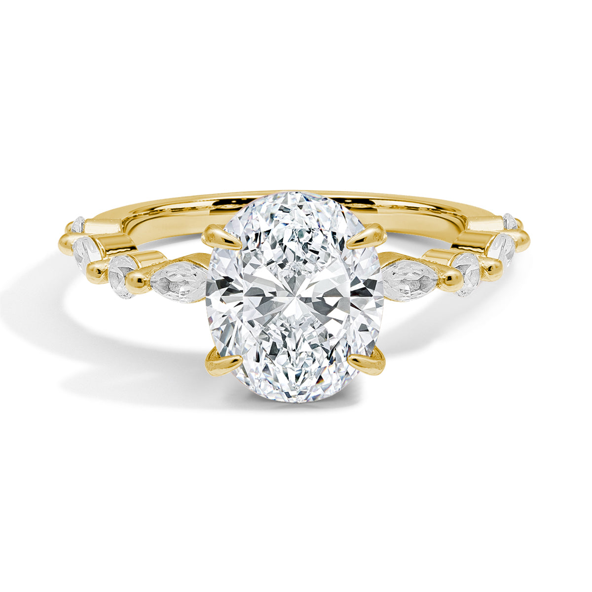 Lustre Evermore Moissanit Goldring
