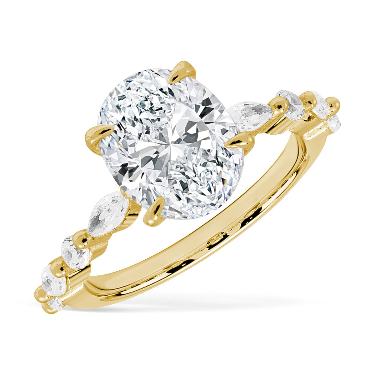 Lustre Evermore Moissanit Goldring