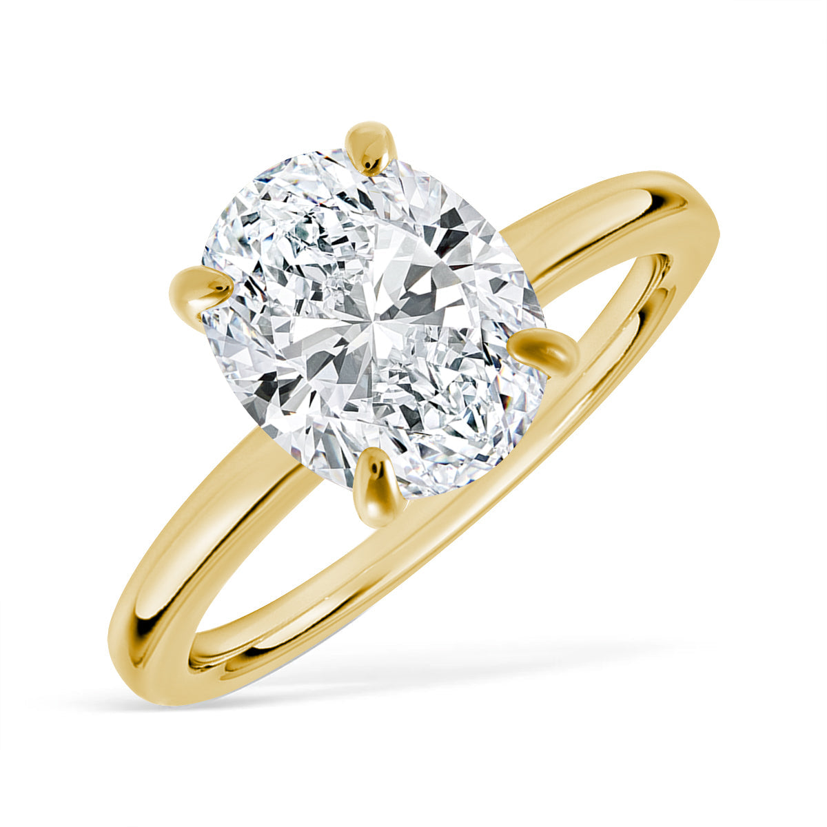Glänzender Moissanit Eleganzring