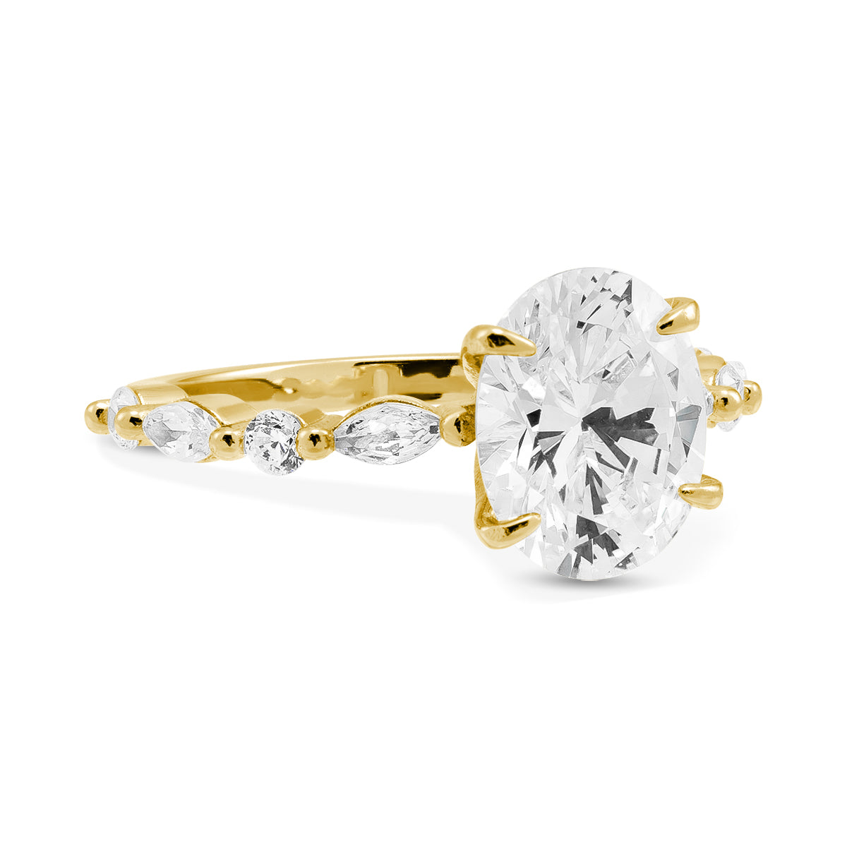 Lustre Evermore Moissanit Goldring