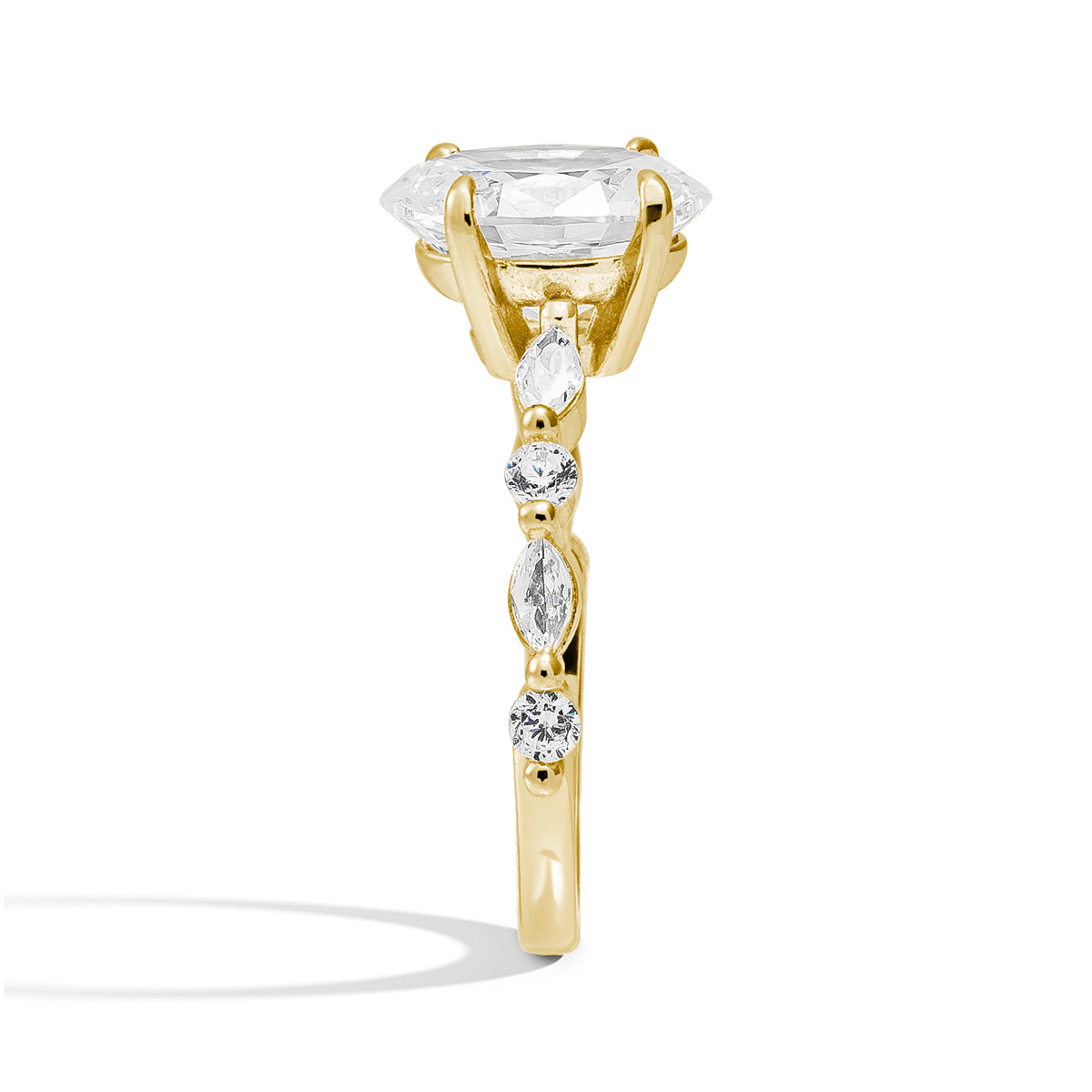 Lustre Evermore Moissanit Goldring