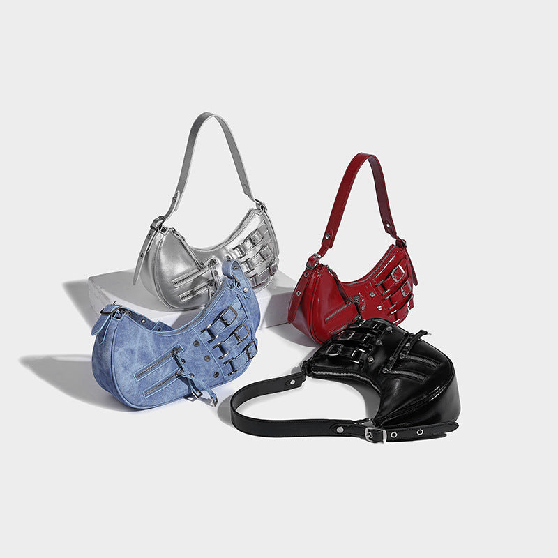LunaEdge Schnallen Halbmond Hobo Tasche