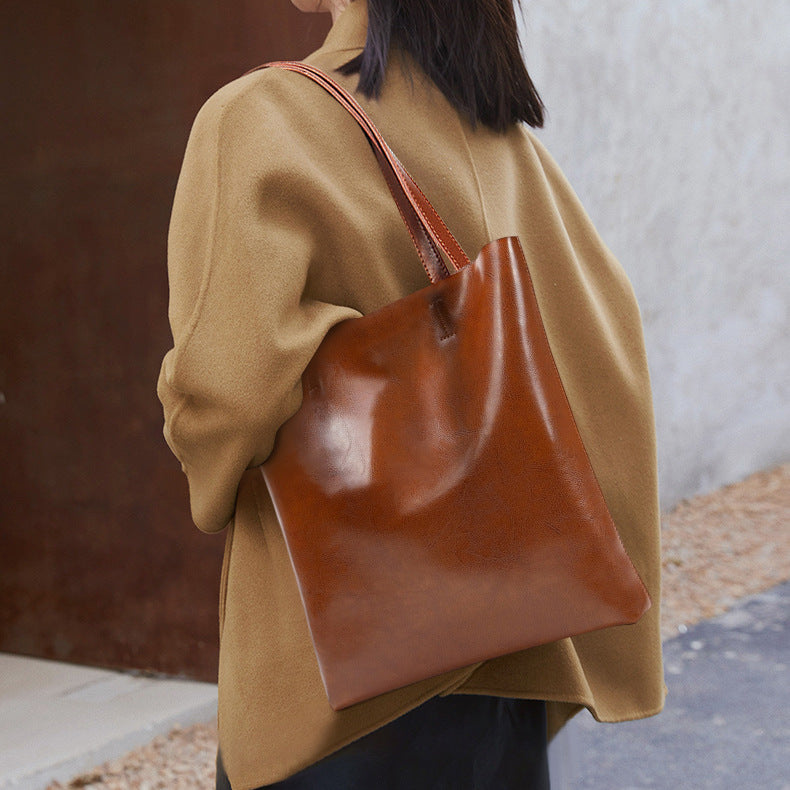 Strukturierte Leder-Tasche