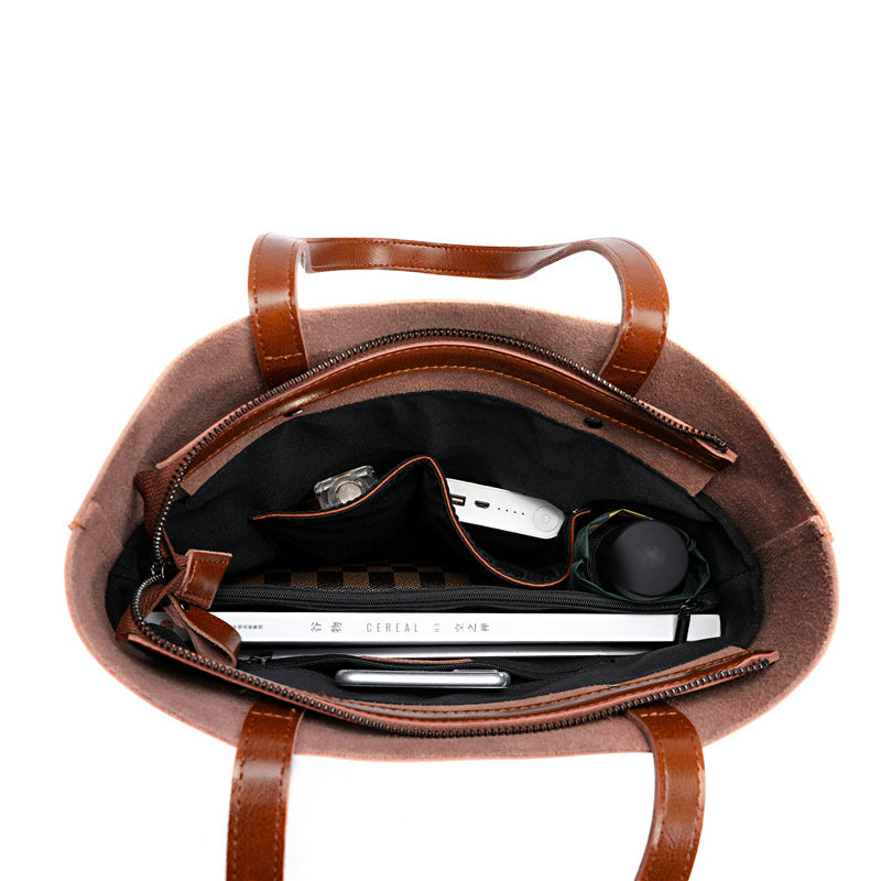 Strukturierte Leder-Tasche