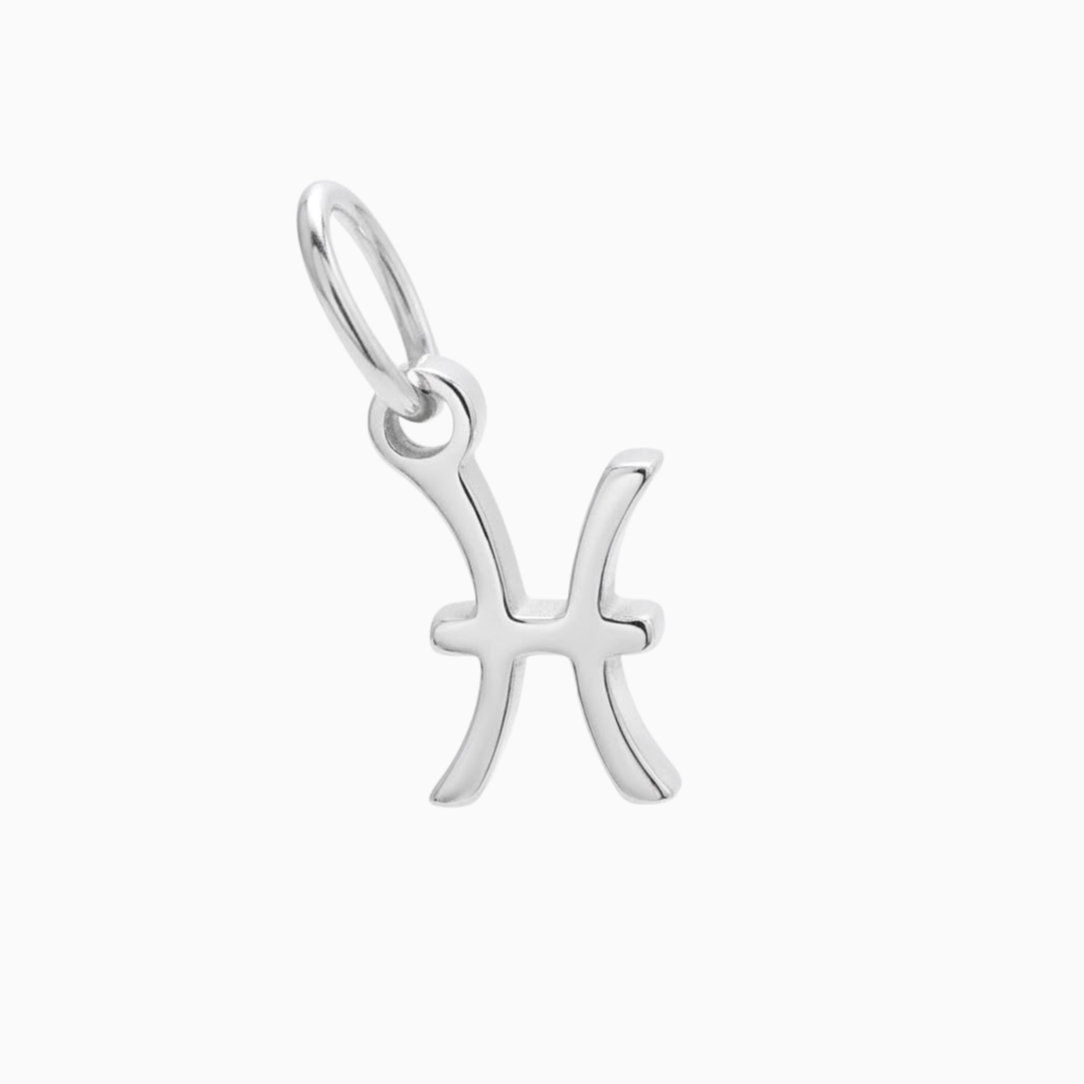 Charms - Silver Plain Pisces Zodiac Pendant