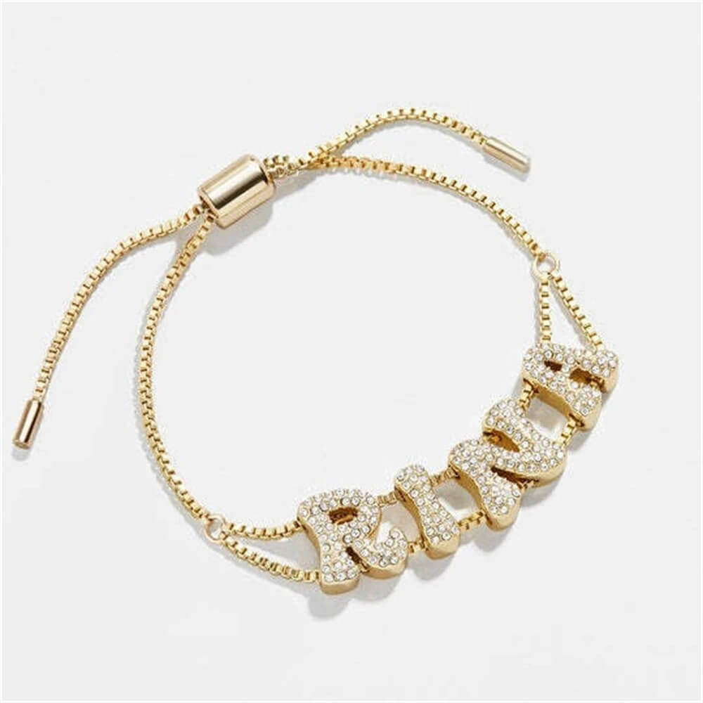 Personalisierte Bubble-Initialen-Armband – Verspieltes, individuelles Schmuckgeschenk