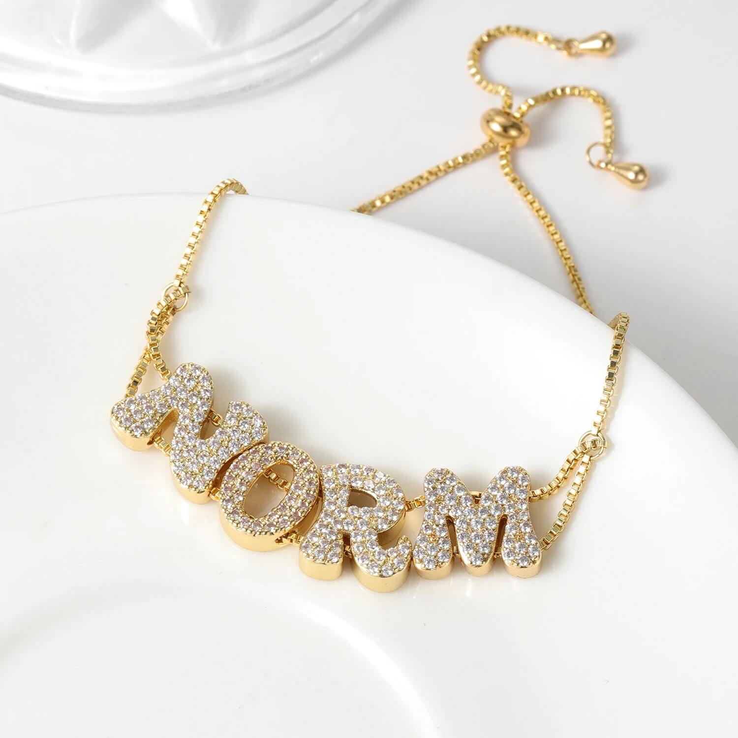 Personalisierte Bubble-Initialen-Armband – Verspieltes, individuelles Schmuckgeschenk