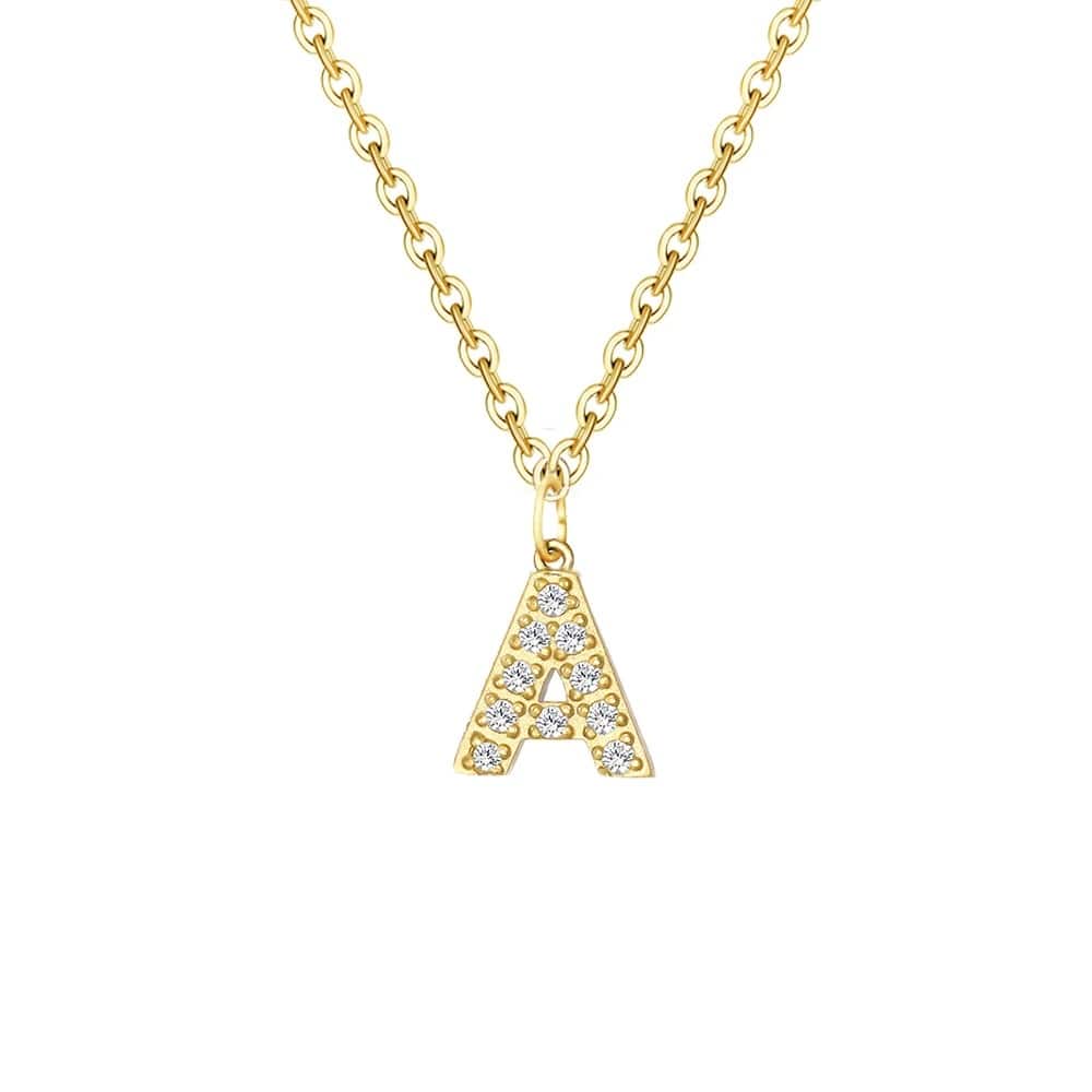 Personalisierte Briella Diamant Initialen Halskette