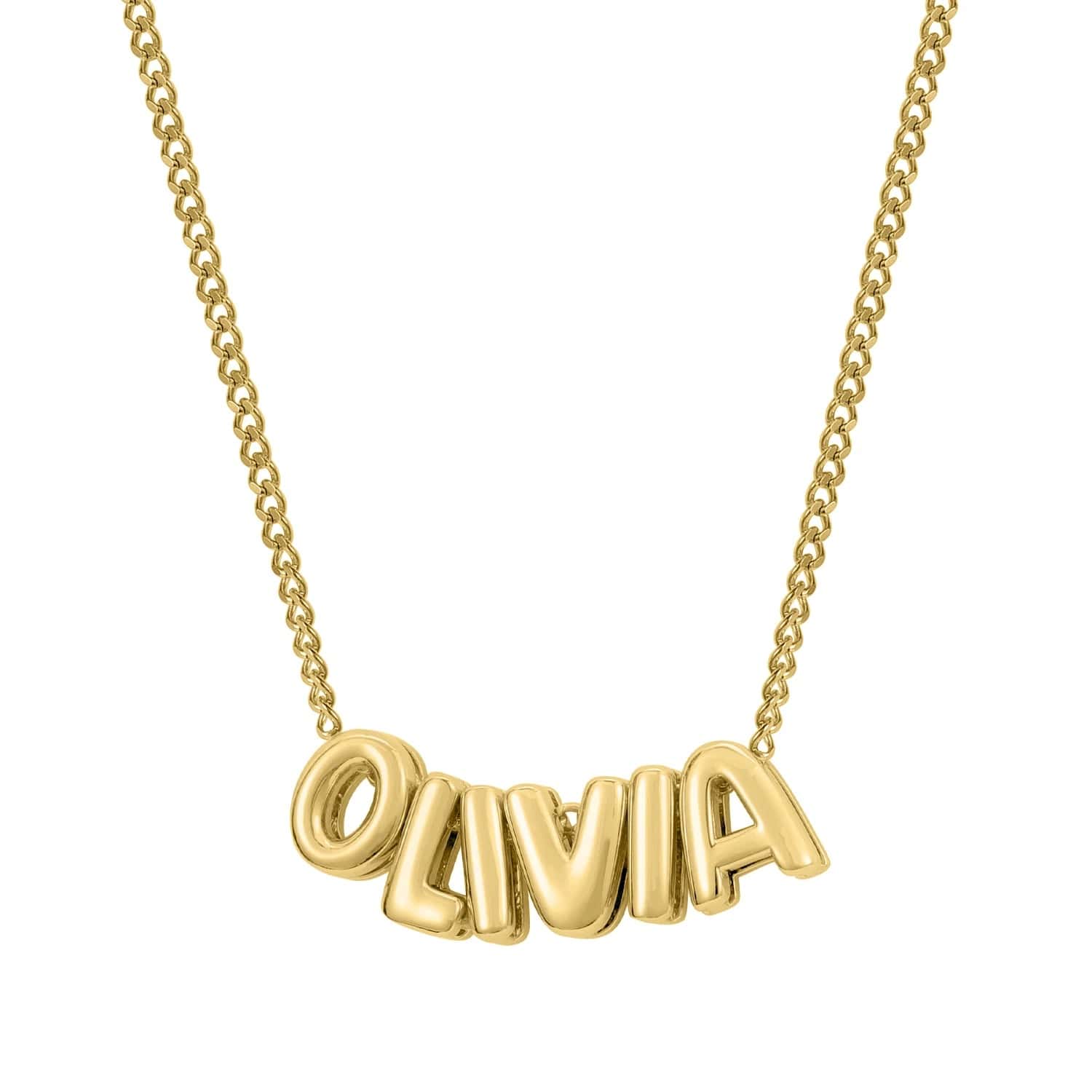 Personalisierte Olivia Bubble Namenskette