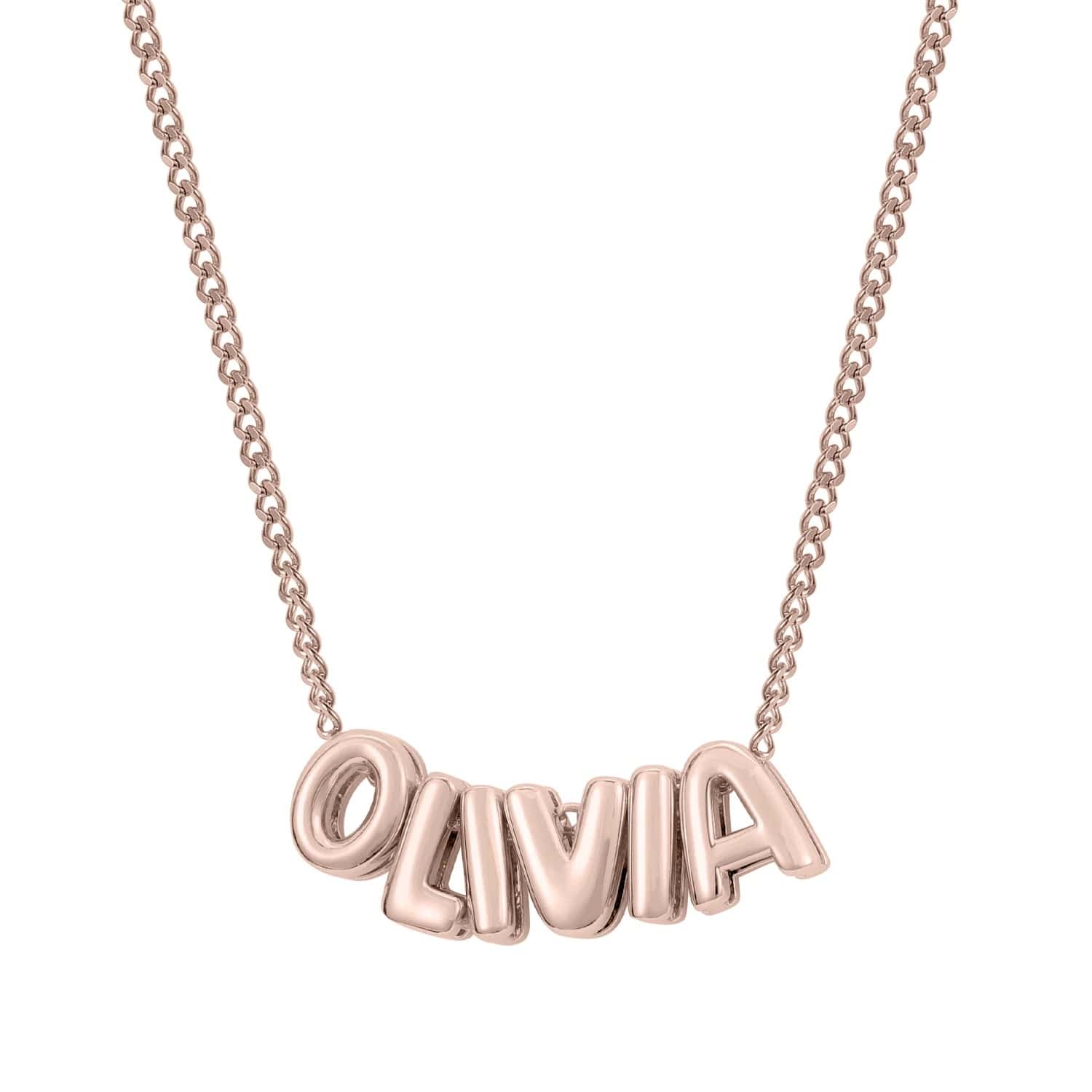 Personalisierte Olivia Bubble Namenskette