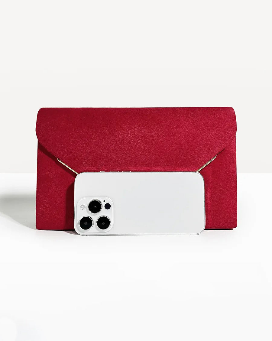 Noctura Wildleder Samt Umschlag Clutch