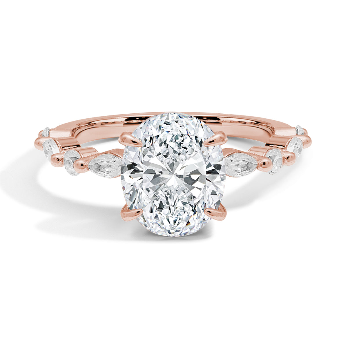 Lustre Evermore Moissanit Rosegoldring