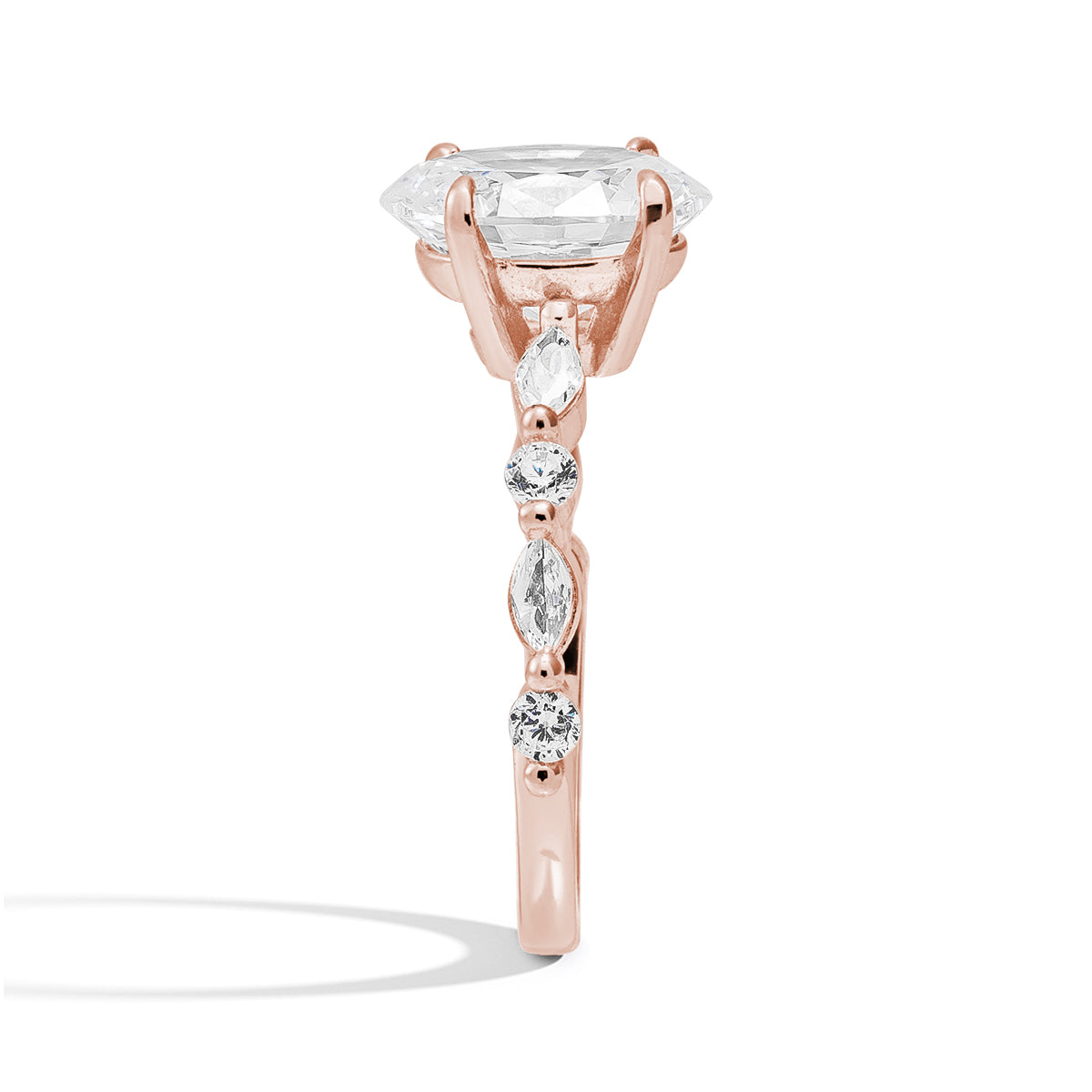 Lustre Evermore Moissanit Rosegoldring