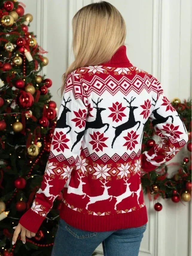Elch-Thema Paar Pullover