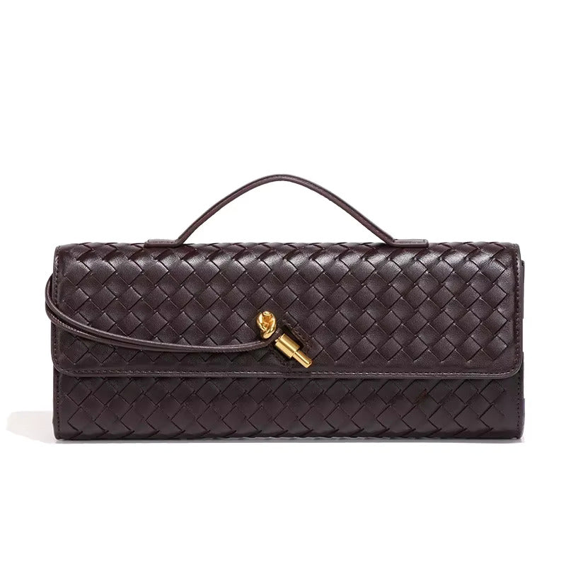 Chic Gewebte Vegane Leder-Clutch