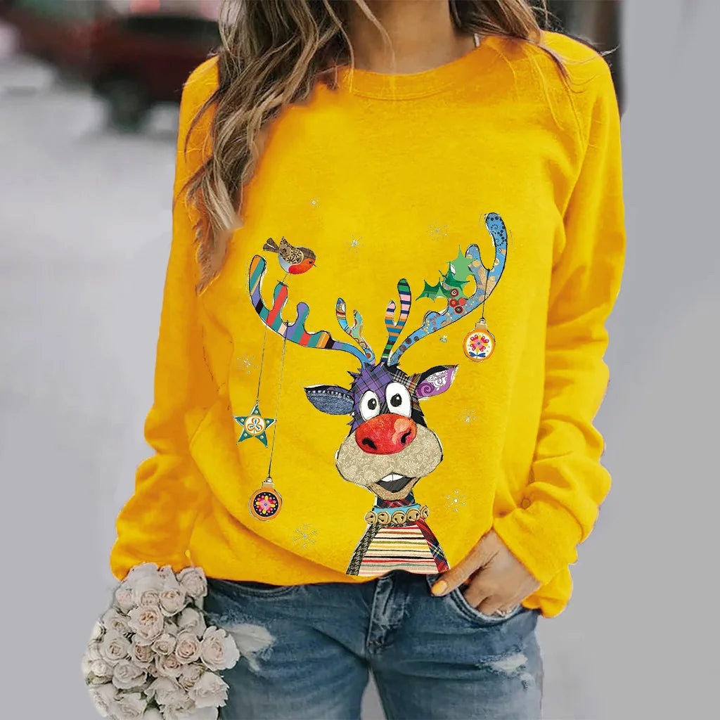 Mehrfarbiger Rentierpullover