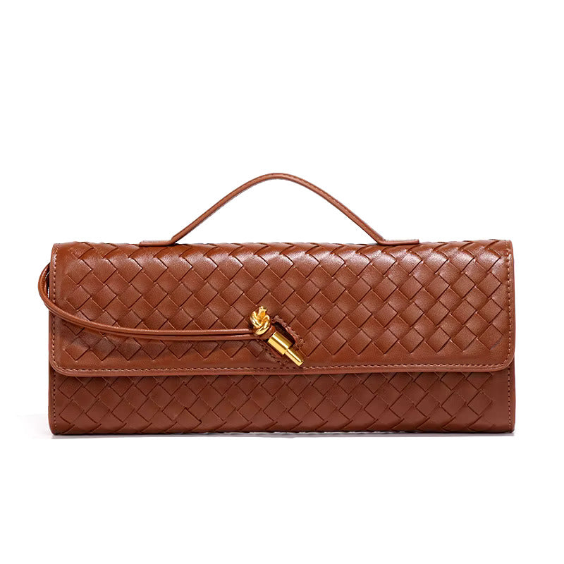 Chic Gewebte Vegane Leder-Clutch