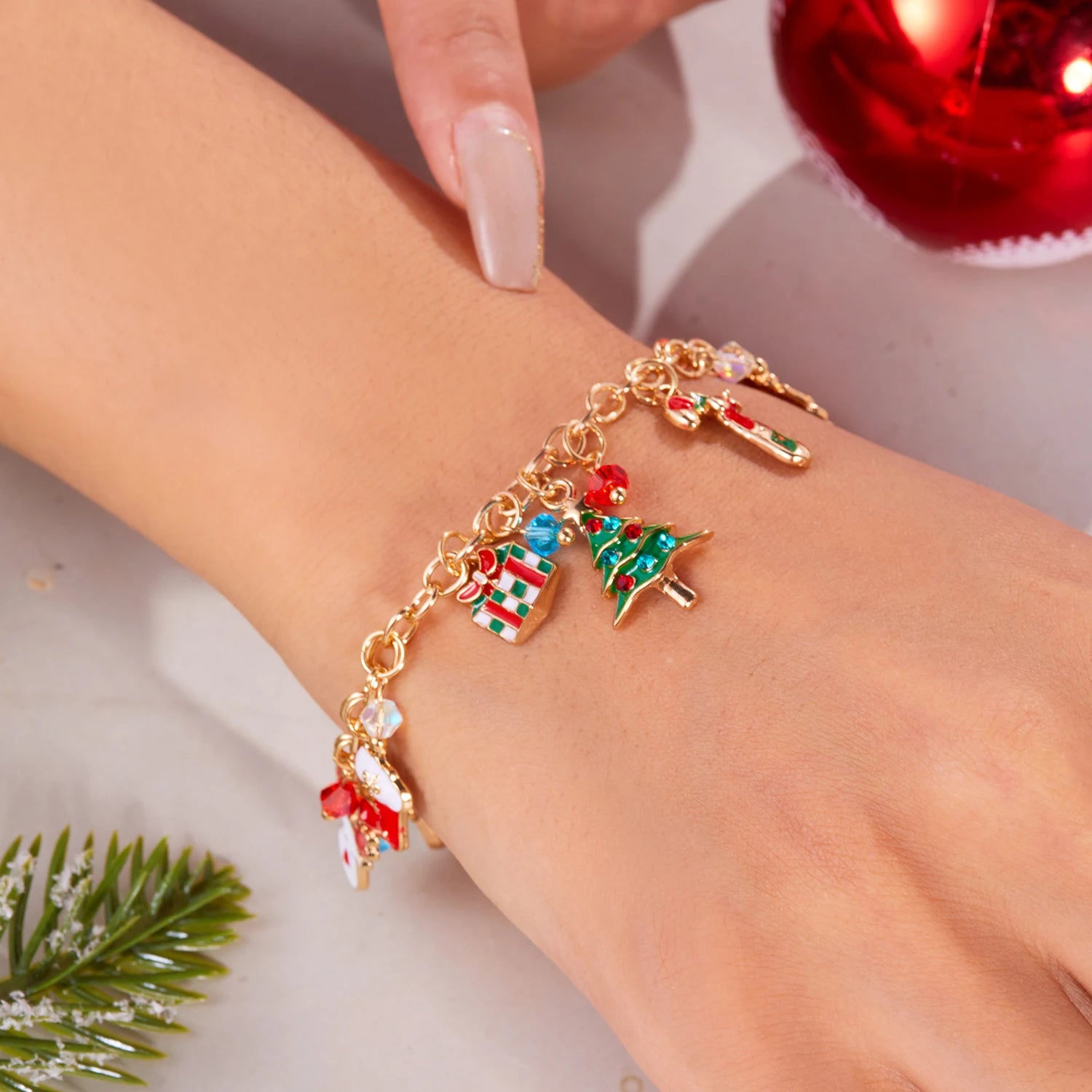 Weihnachtliches Armband