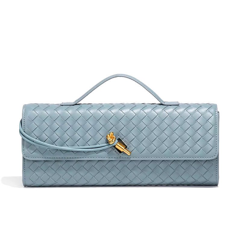Chic Gewebte Vegane Leder-Clutch