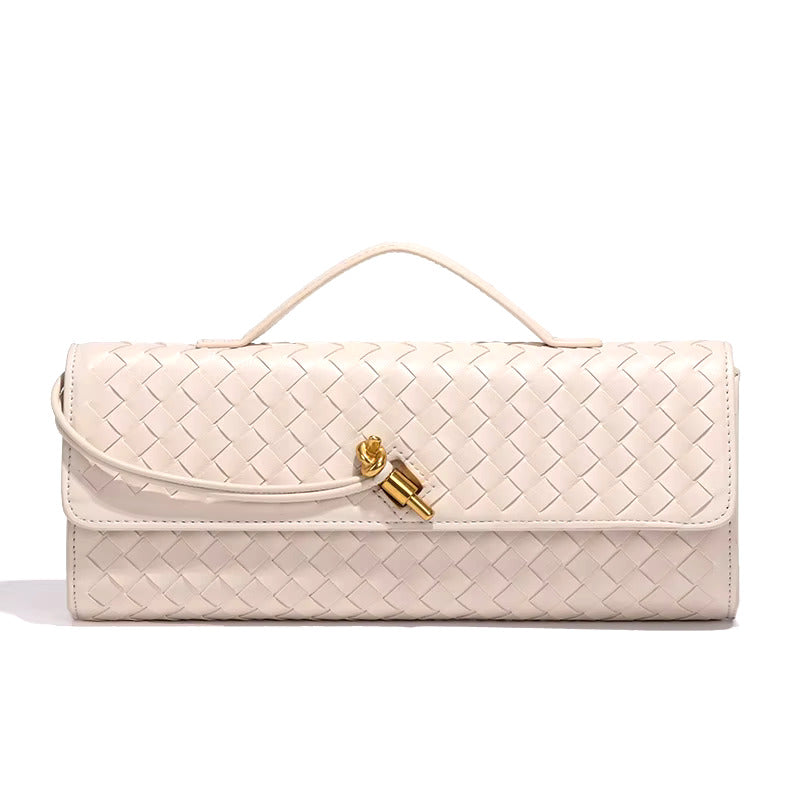 Chic Gewebte Vegane Leder-Clutch