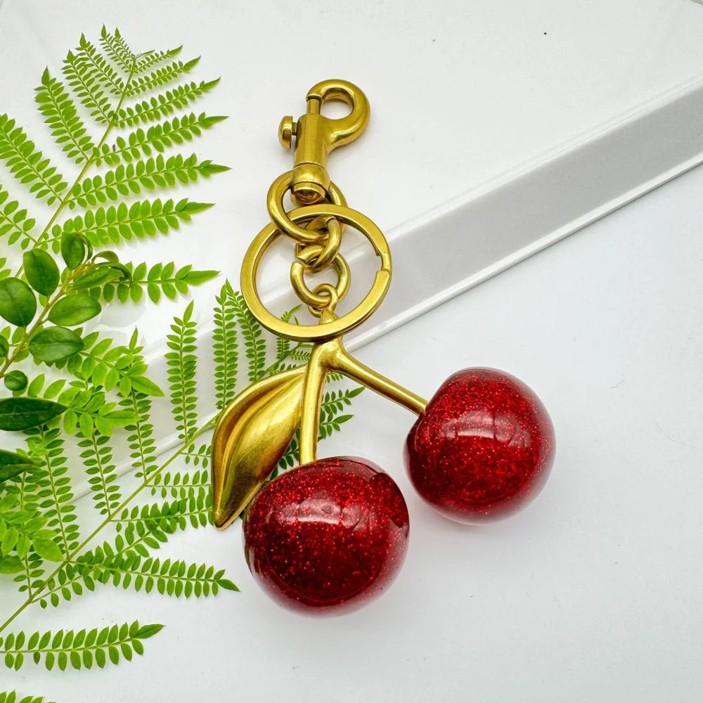 Gold Cherry Charm
