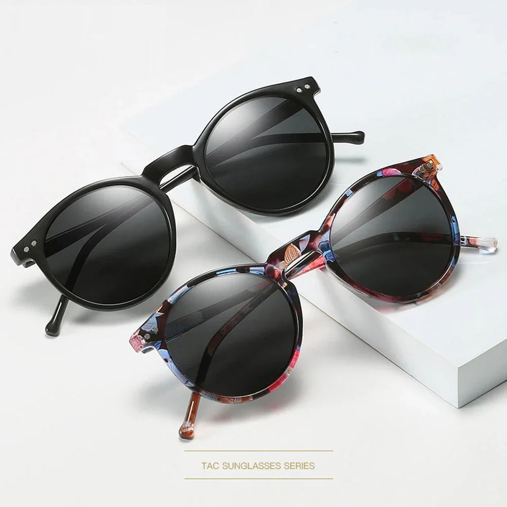 EcoChic Vintage Runde Biobasierte Sonnenbrille